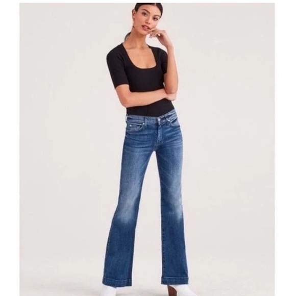 7 For All Mankind Denim - 7 For All Mankind Low Rise Ginger Jean, Hirosaki Wash, 27